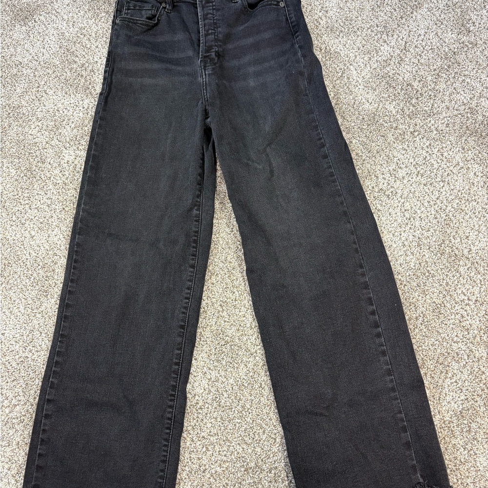 Classic Black Women's Wide Leg Jeans